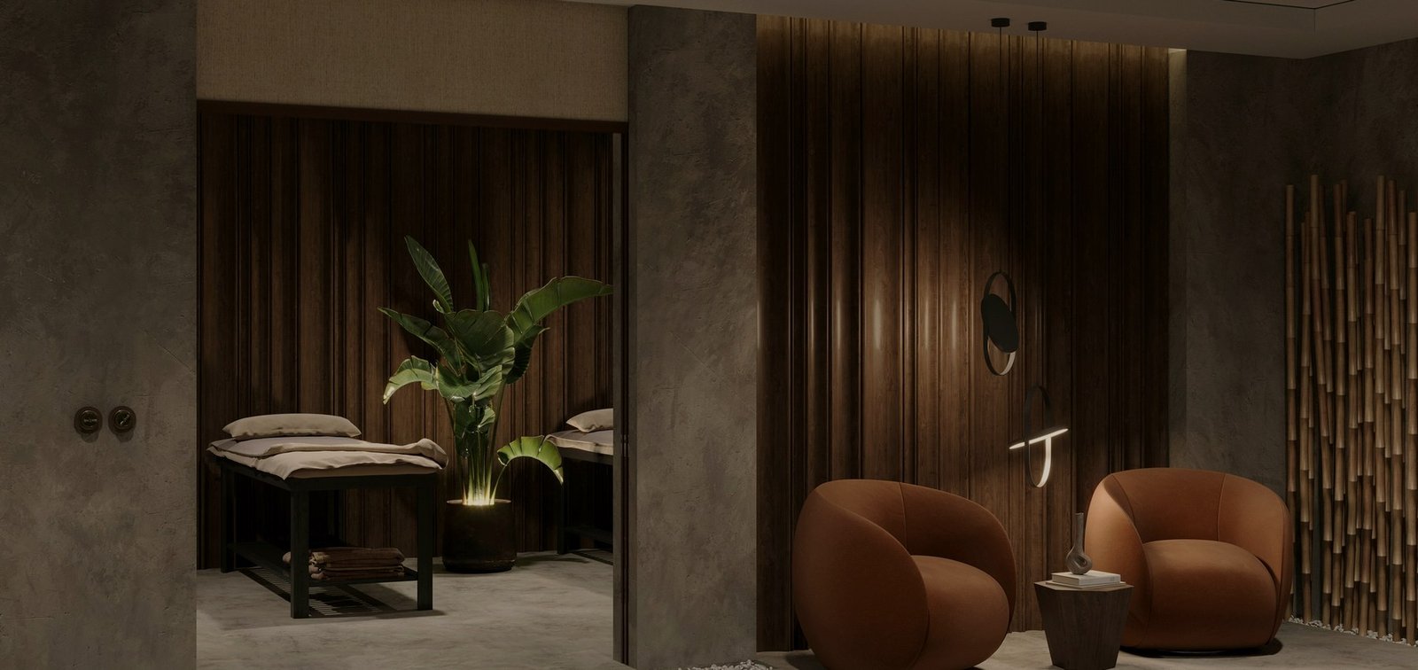 Natural and peaceful spa environment